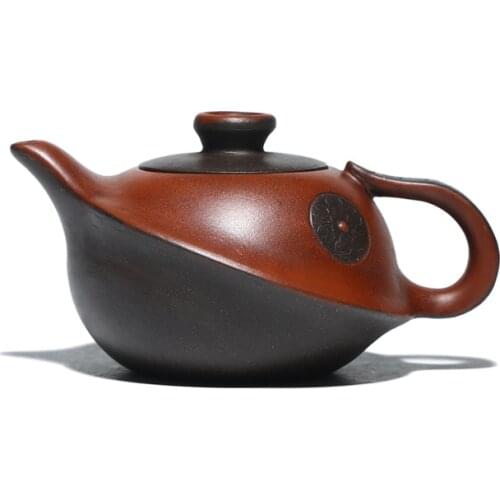 270ml Yixing Purple Clay Teapot Handmade Bamboo Xishi Teapot Filter Large Teapot Ceramic Tea Set Single Household Teapot Set