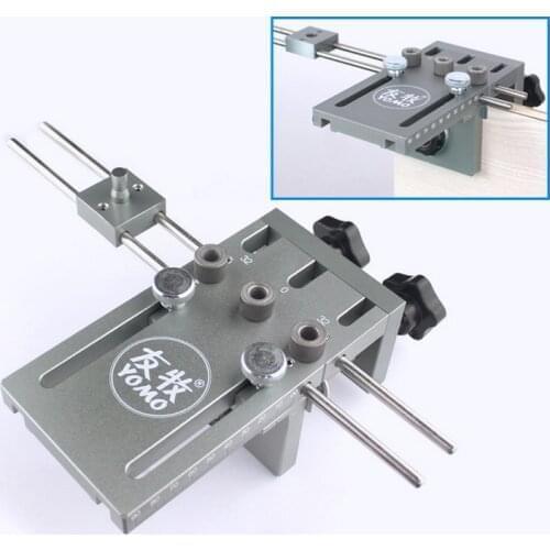 3 in 1 DIY Woodworking Hole Positioner Drill Punch Guide Locator Jig Joinery System Kit Aluminium Alloy Wood Working Tool