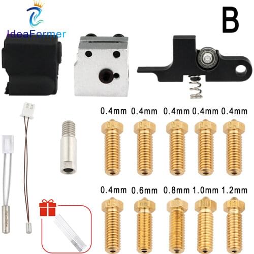 Extruder Print Head Parts SidewinderX1&Genius Volcano Nozzle Silicone Cover Heat Block Throat Idler Arm Heating Tube Thermistor