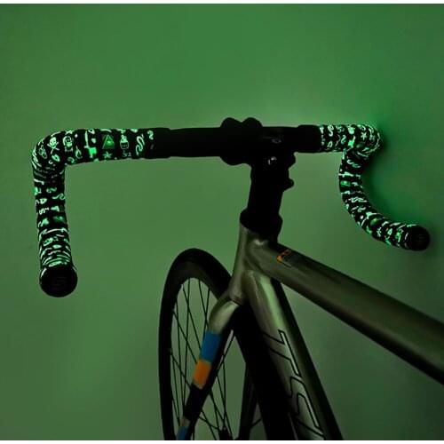 1 Pair Bicycle Fluorescent Handlebar Tape PU EVA Anti-Slip Road Bike Handlebar Strapping Handle Strap Tape Cycling Accessories