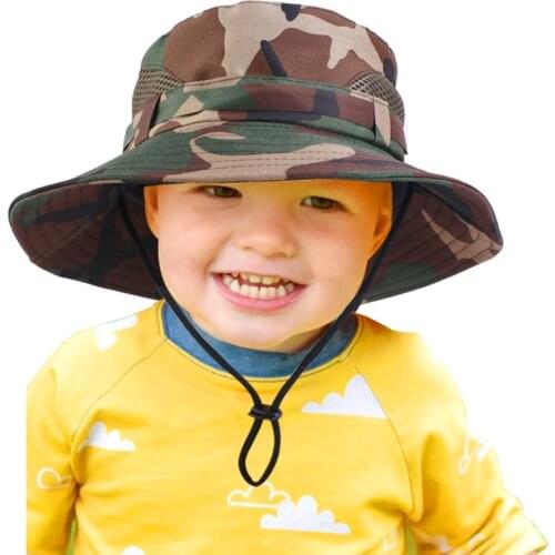Camouflage Kids Bucket Hats Summer Outdoor Protect Print Hat UPF 50+ Safari Sun Hat For for Men Women Hunting Hiking Fishing