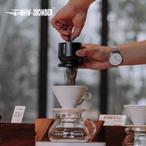 MHW-3BOMBER Coffee Dosing Funnel Cup Three-in-one Multifunctional WBC Grounds Al-Alloy Tamper Distributor Accessory Barista