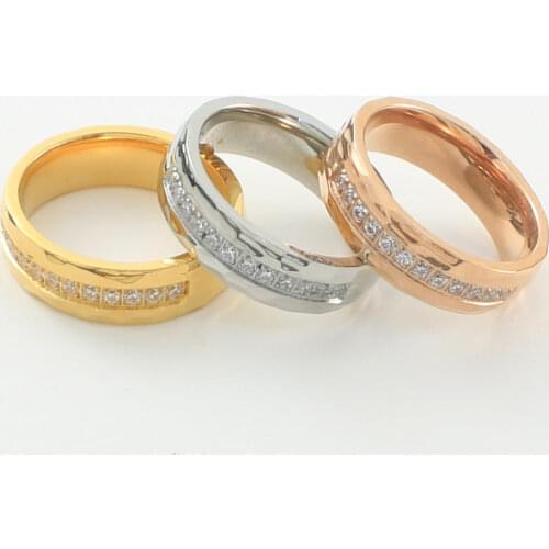 Stainless Steel Ring Jewelry 3 Color Wholesale For Women Fashion Gift Newest Bijoux Femmes Joyas Mujer Store RBJZAKBC