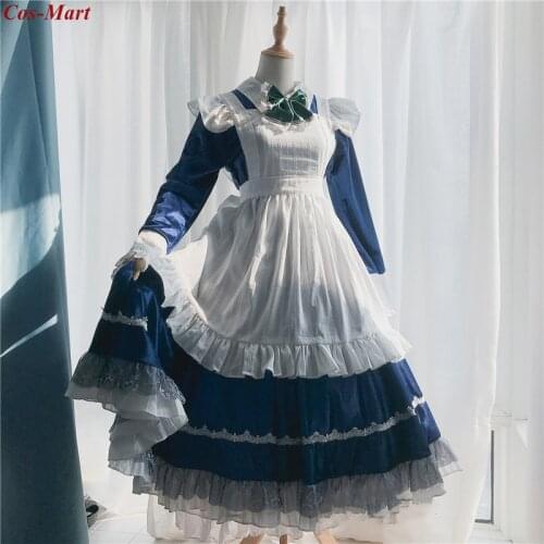 Game Touhou Project Izayoi Sakuya Cosplay Costume Gorgeous Velvet/Satin Maid Dress Activity Party Role Play Clothing Custom-Make
