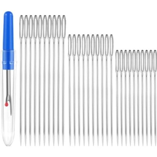 Large Eye Blunt Sewing Needles Cross Stitch Knitting Needle Handmade Leather Embroidery Thread Needle Sewing Accessories