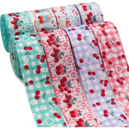 10 Yards 1.5'' 38MM Lolita Fruit Printed Ribbon For Hair Bows DIY Crafts Handmade Accessories Y2021031702