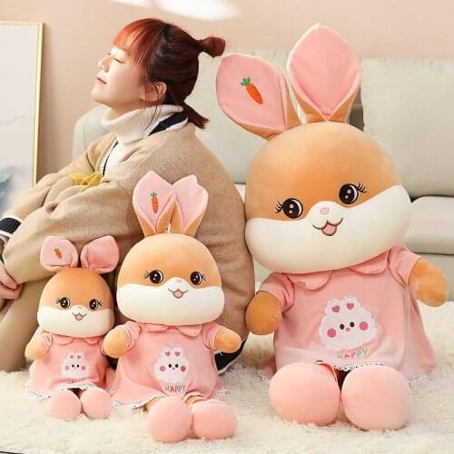 Hot Huggable Lovely Carrot Rabbit Plush Toy for Children Stuffed Bunny Animal Doll Kids Baby Kawaii Appease Cute Birthday Gift