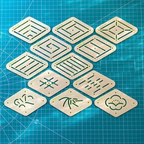 Embroidery kit patchwork Hand account sewing Drawing tools Quilting ruler Acrylic Sashiko design mould Template