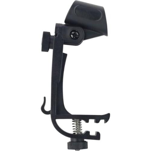 60pcs/lot Microphone Pair Of Adjustable Stage Drum Clips Mic Rim Snare Mount Clamp Holder Groove Gear Studio Stand caliber 22mm