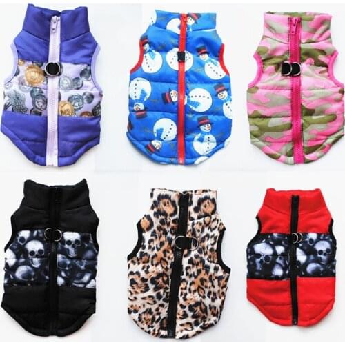 Fashion Printed Winter Pet Clothing Dog Harness Vest Snowman Pattern Christmas Dog Clothes Sphinx Cat Costume Winter Dog Coat
