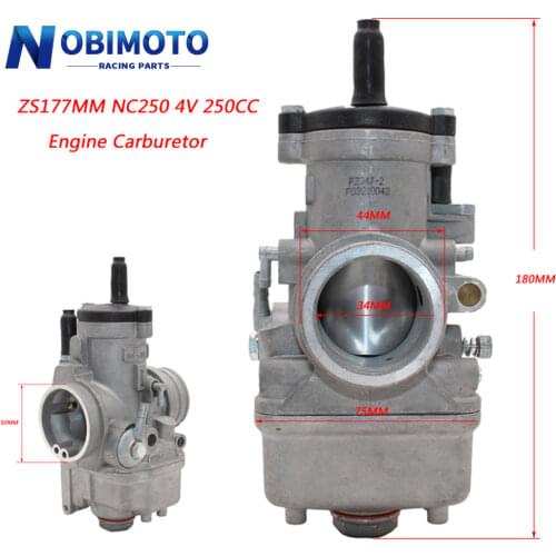 Motorcycle PZ34J 34mm Carburetor For 177mm Zongshen 250cc Water Cooled 4 Valve Engine xmotos kayo NC250 Pit Dirt Bike ATV Quad