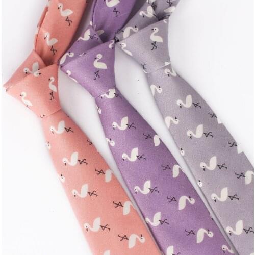 Mens Korean Casual Fashion Cotton Print Ties Harajuku Japanese Female Tie Cartoon Cotton Necktie Ins Tie Mens Gifts