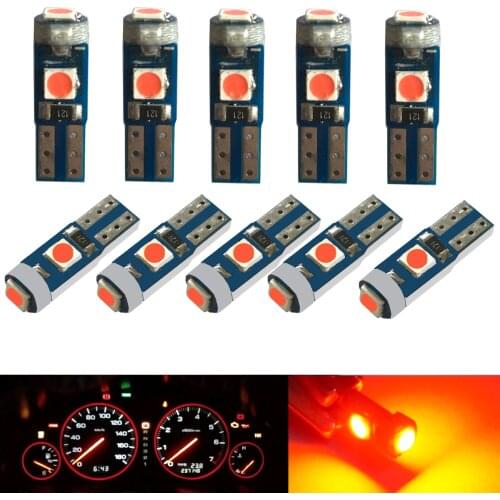 10x T5 LED 74 Light 3030SMD Car Dashboard Instrument Panel Light Bulb kit for Mitsubi shi Lancer Eclipse Galant Outlander Precis