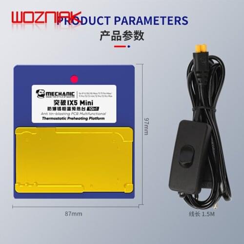 MECHANIC IX5 10IN1 Mainboard layering Delete glue Heating table for iphone x-12promax Preheating heating table