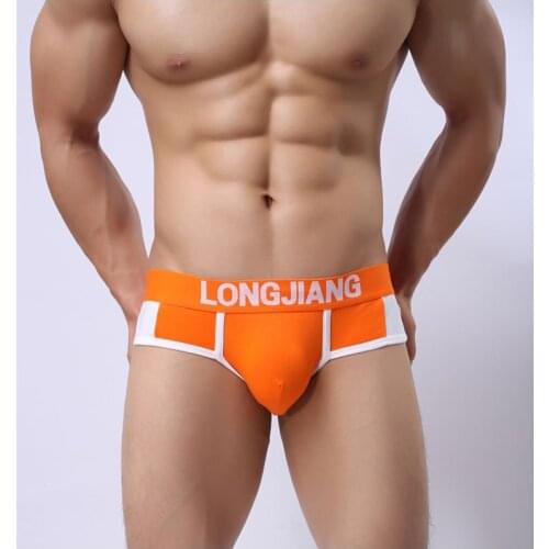 Sexy Men Underwear Cotton Briefs Shorts Man Patchwork Soft Low Waist U Convex Pouch Underpants ropa interior hombre 7 Color S-L