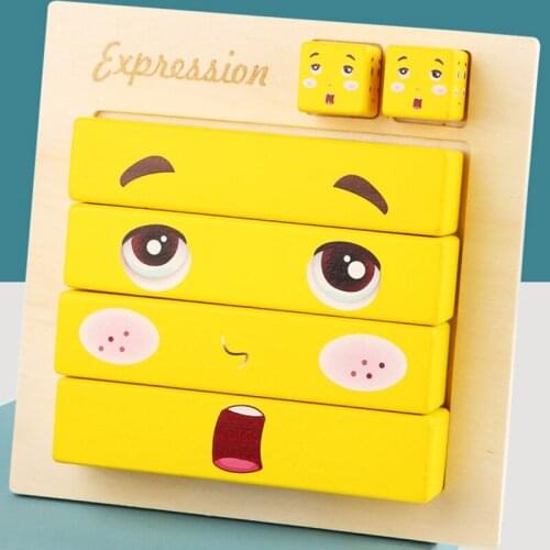 New Large Face Changing Building Block Childrens Toys Puzzle Puzzle Parent Child Board Game Wooden Challenge Level Toys