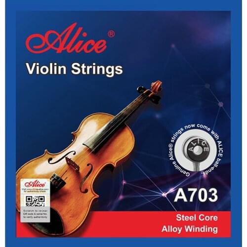 1 set Violin Stings Steel Core Alloy Winding E A D G for 4/4 3/4 1/2 1/4 1/8 Common Size Alice A703