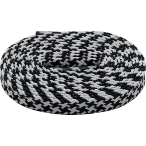 Official Shoelaces Store 7MM Double Color Combination Houndstooth Flat Shape Charmed Laces Regular Grid Easy Cordons