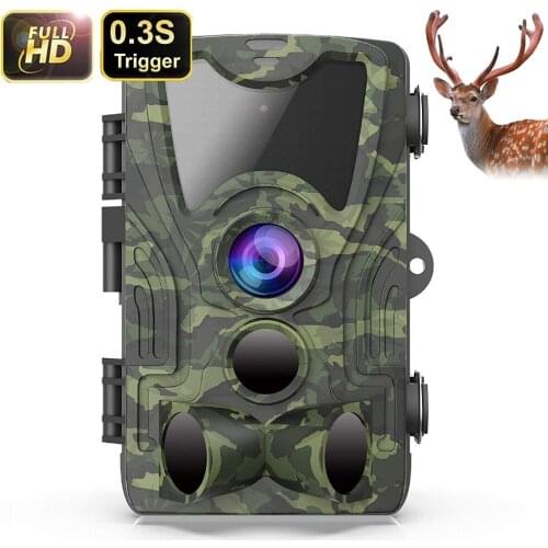 2019 Trail Camera Scouting Hunting Cam with Motion Activated 1080P HD Night Vision 120 Degree Wide Angle Lens IP65 Waterproof