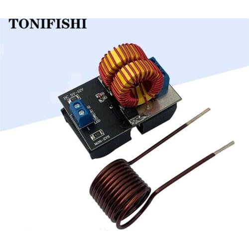 5-12V 120W Mini ZVS Induction Heating Board Flyback Driver Heater DIY Cooker with Ignition Coil Tesla Driver