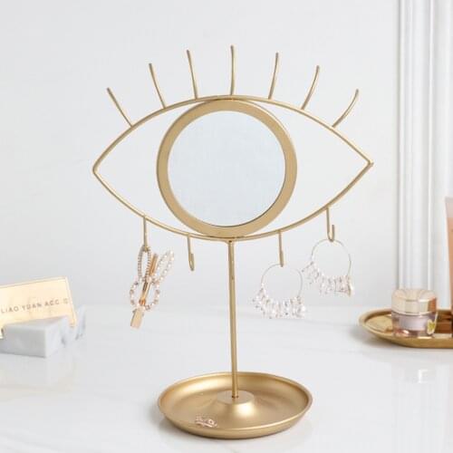 Portable Jewellery Display Stand Holder with Eye Mirror for Chains/Pendants/Rings/Earrings/Watch