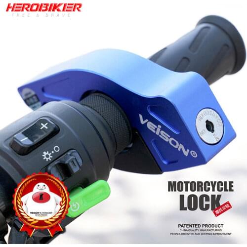 HEROBIKER Motorcycle Safety Lock Handlebar Accelerator And Brake Grip Motorcycle Brake Hook Lock Handlebar For Scooter
