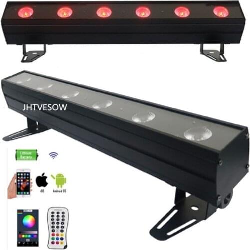 Led de lavado bar dmx 6X12W wireless ultra bright dmx wall washer bar linear for trees and bulilding wash effect light