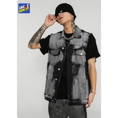 Uncledonjm Men's Denim Vests