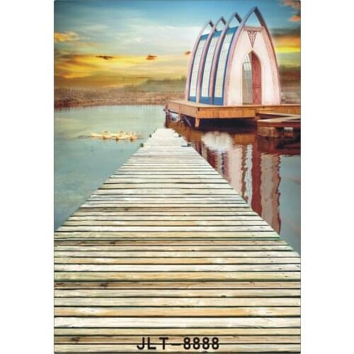 Sunset Swan Lake Scenic Wedding Children Vinyl Photography Background For Photo Studio Props Baby Backdrops for Photography