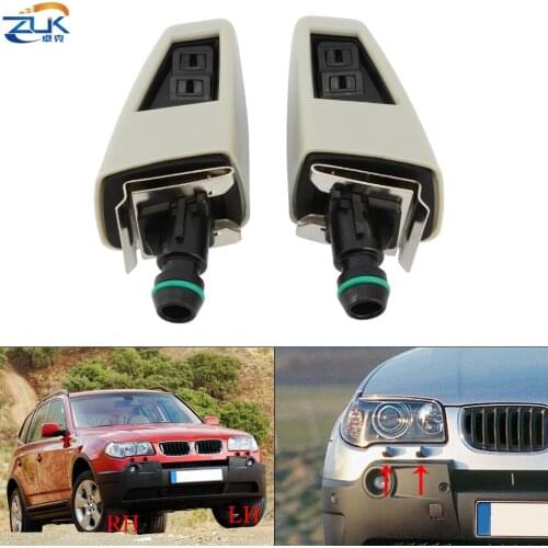 ZUK Front Bumper Headlight Washer Nozzle Assy For BMW X3 E83 2003 2004 2005 2006 Headlamp Cleaning Water Sprayer Jet