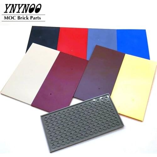 1-2Pcs NEW Light Gray/Red/Black/Dark Gray MOC Tiles Glaze Parts Tile 8x16 with Bottom Tubes Building Blocks Bricks Parts DIY Toy