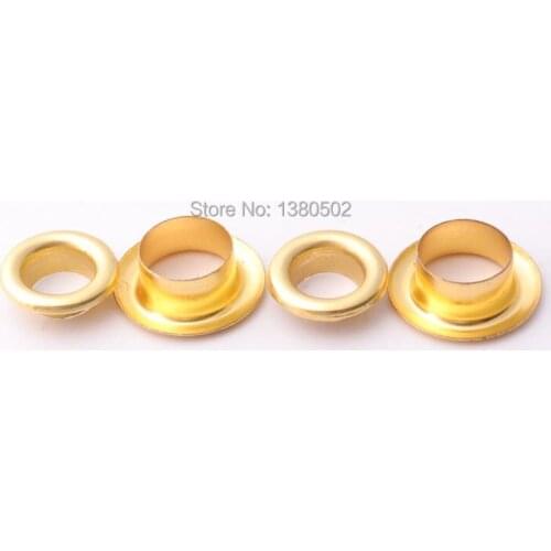 100pcs/lot 10/14mm gold color with washer eyelets metal garment shoes bag accessories