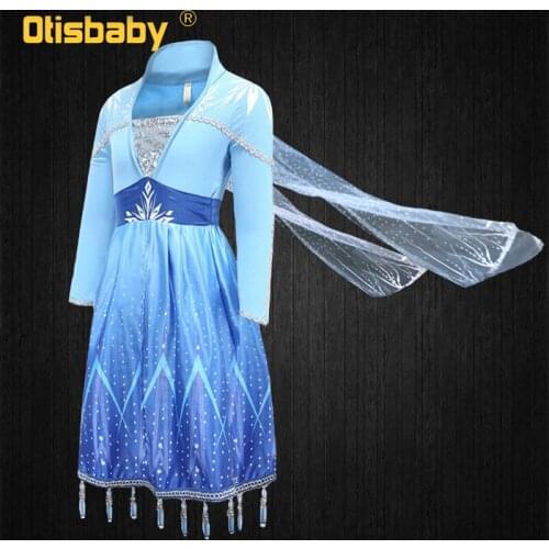 2020 Botique Elsa 2 Party Elsa Dress Halloween Infant Elza Princess Cosutme Child Anna Elsa Dress Up Snow Queen New Year Clothes