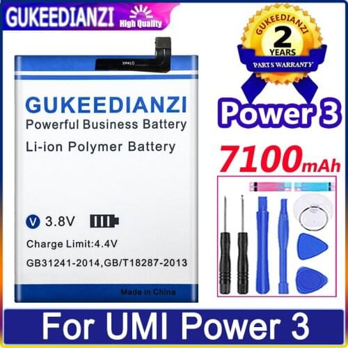 GUKEEDIANZI Battery 7100mAh Power 3 for UMIDIGI Power 3 Batteries