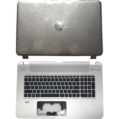 NEW Laptop LCD Back Cover/Palmrest Upper Case For HP Envy 17-K 17T-K Series 17.3" Silver Computer Case