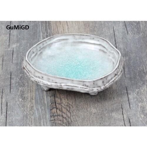 Coarse pottery bowl shaped plate creative dessert bowl Hot pot seasoning bowl sauce dish of Japanese snacks cold dish