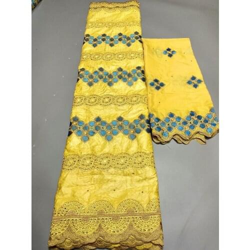 India bazin riche fabric 2021 nouveau high quality cotton embroidered lace basin riche fabric for wedding 5+2yards/lot