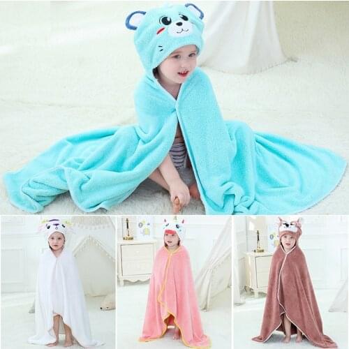 Summer Girls Bathrobe Kids Hooded Towel Bathing Towels Cartoon Childrens Robe Baby Boys Animal Pajamas Child Beachwear Clothes