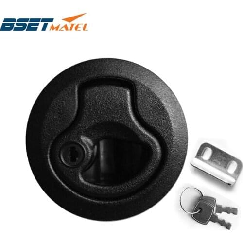 BEST MATEL Black Locking lift handle Deck Hatch Flush pull Latch with key can locking marine hardware yacht parts accessories