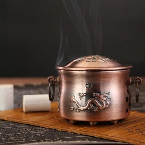 Copper moxibustion tank Moxa box acupuntura Health Ai-chu moxa-moxibustion box Meridian Scraping Massage Natural therapy