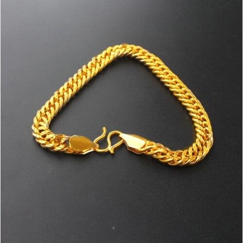 Fashion chain Bracelets jewelry accessories Women Men 24k Gold Color Bracelet Charm Snake Chain Bangles Personality bracelet new