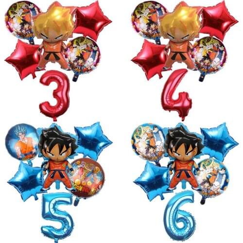 Dragon Ball Theme Decoration Balloon Set Childrens Birthday Party Sun Wukong Aluminum Film Balloon Combination Party Supplies