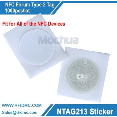 Ntag213 sticker, NFC sticker fit for all NFC enable device RFID adhesive label, NFC label-1000pcs