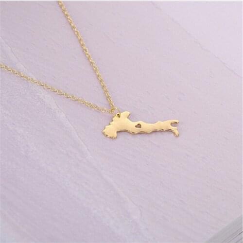 New accessories creative female map pendant necklace hot style