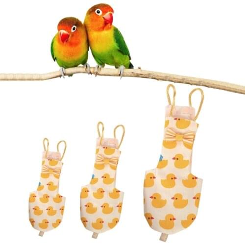 Washable Parrot Flight Suits Reusable Budgie Bird Diaper Funny Bird Clothes Flying Suit Liners Bird Nappy Pee Pad for Cockatiel