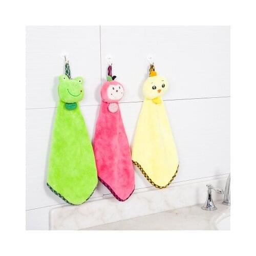 Cute cartoon animal head coral velvet towel hair oil absorbent cloth washing cloth 40*18.5cm Free shipping