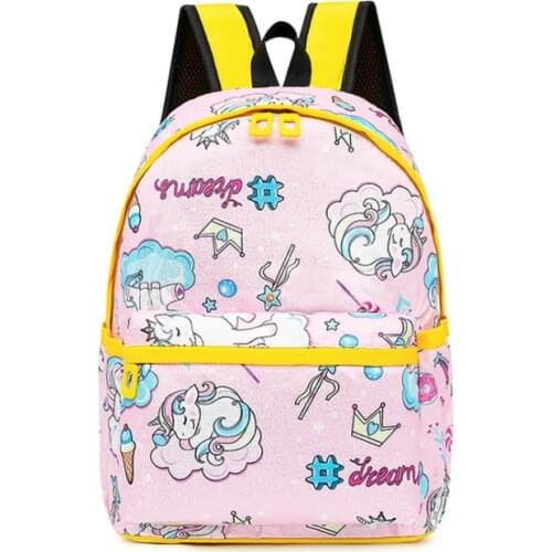 New Fashion Children School Bags Cartoon Unicorn Backpack Baby Toddler Kids Book Bag Kindergarten Boy Girl Backpack