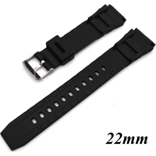 Silicone Rubber Watch Strap Band Deployment Buckle Diver Waterproof 18mm/20mm/22mm Drop Shipping