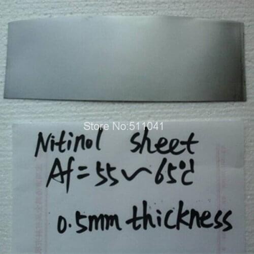 Super elastic NiTi shape memory sheet,NiTi sheet,NiTi plate,Nitinol SMA plate sheet 0.5mm*150mm*200mm