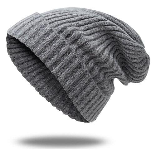 Unisex Warm Winter Long Knitted Cap Men Women Solid Color Thicken Beanie Woolen Blended Hats Gorro Ski Caps